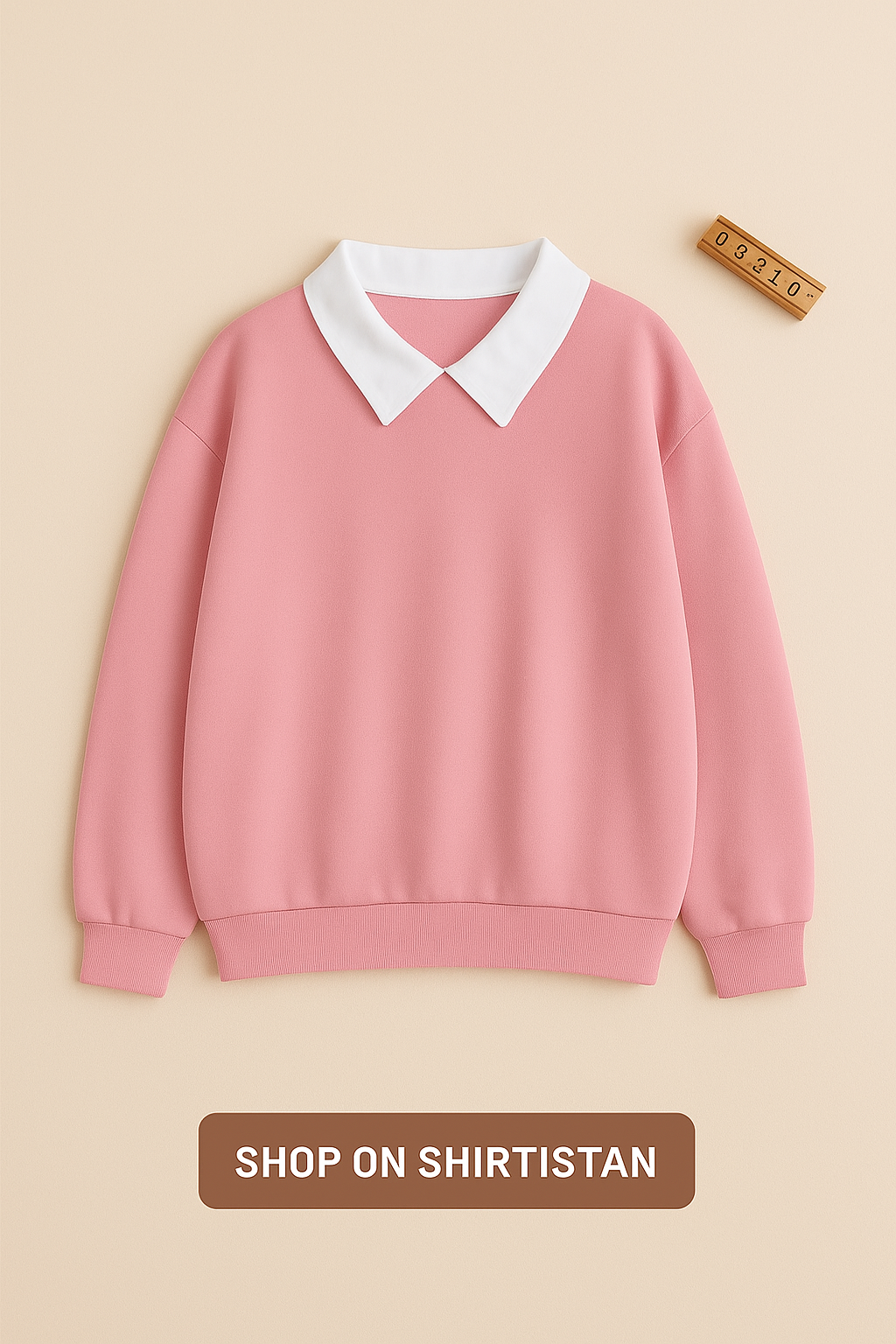 PINK COLLAR SWEATSHIRT