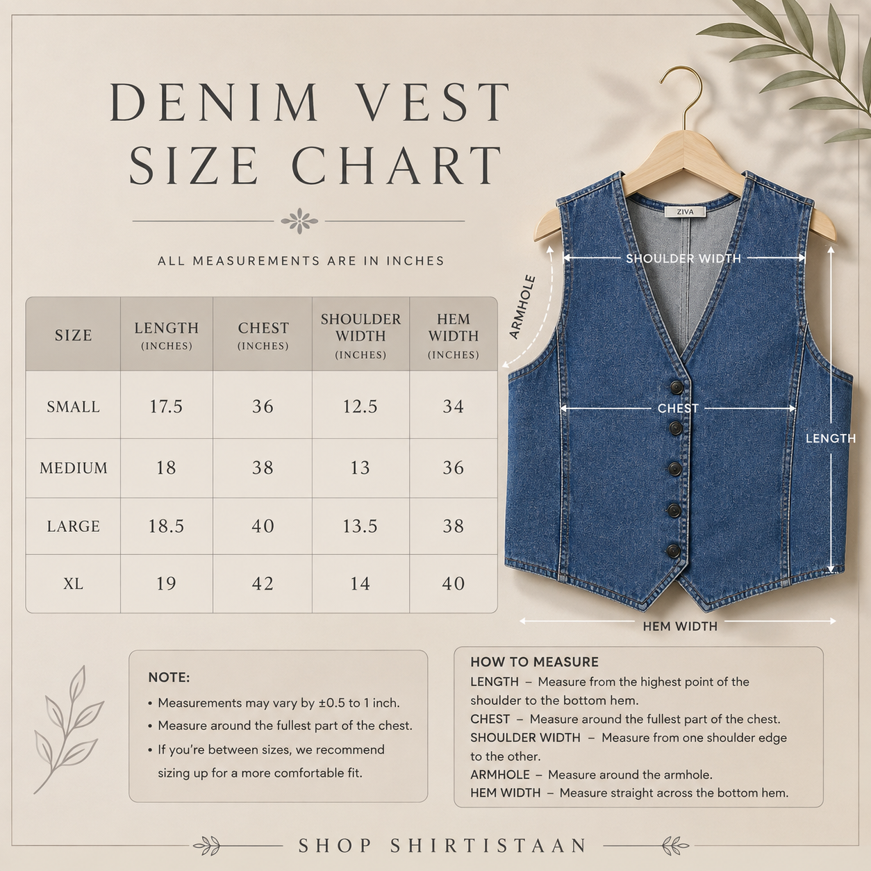 Classic Mid Blue Denim Vest