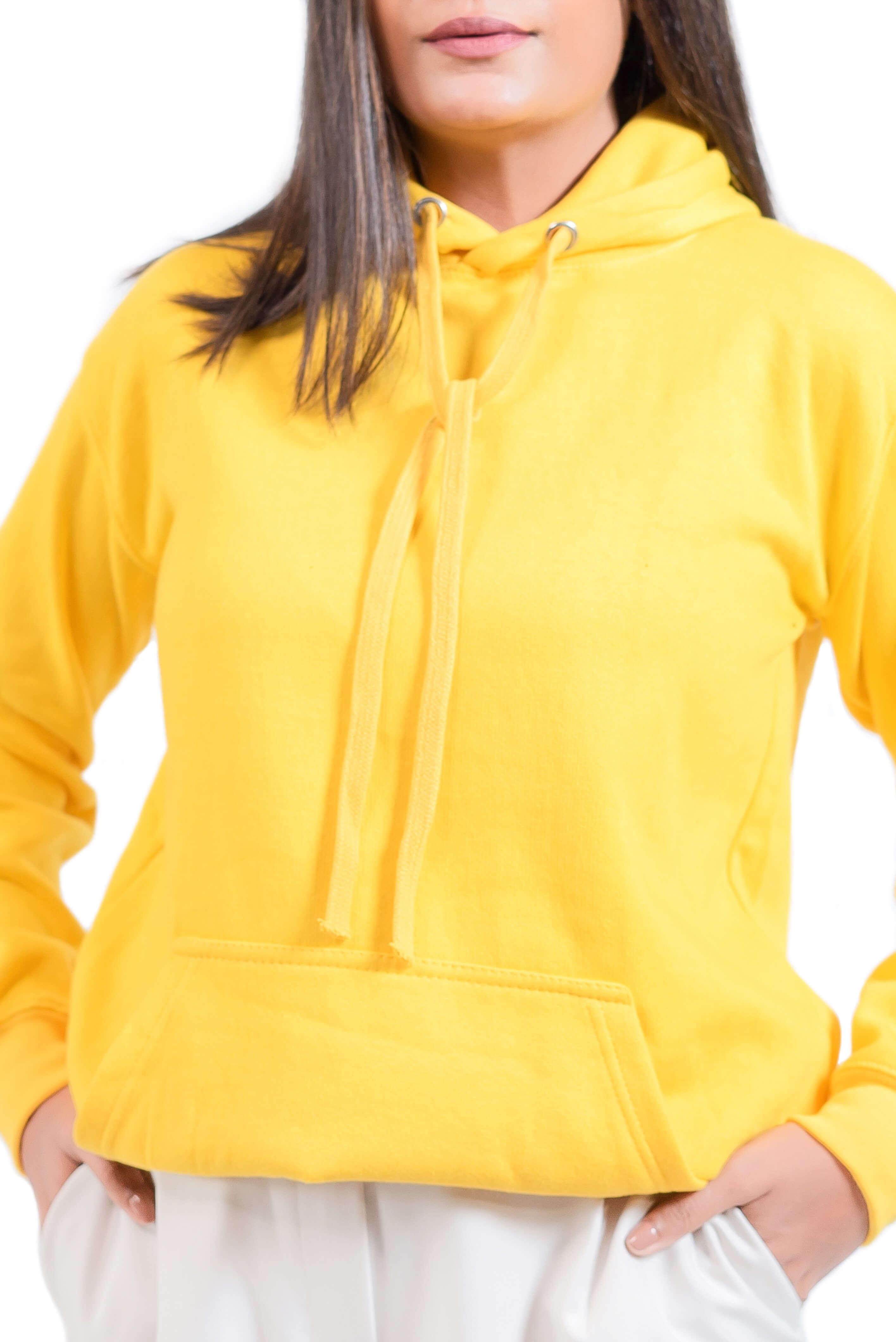 Yellow Checkered Print Women's Hoodie