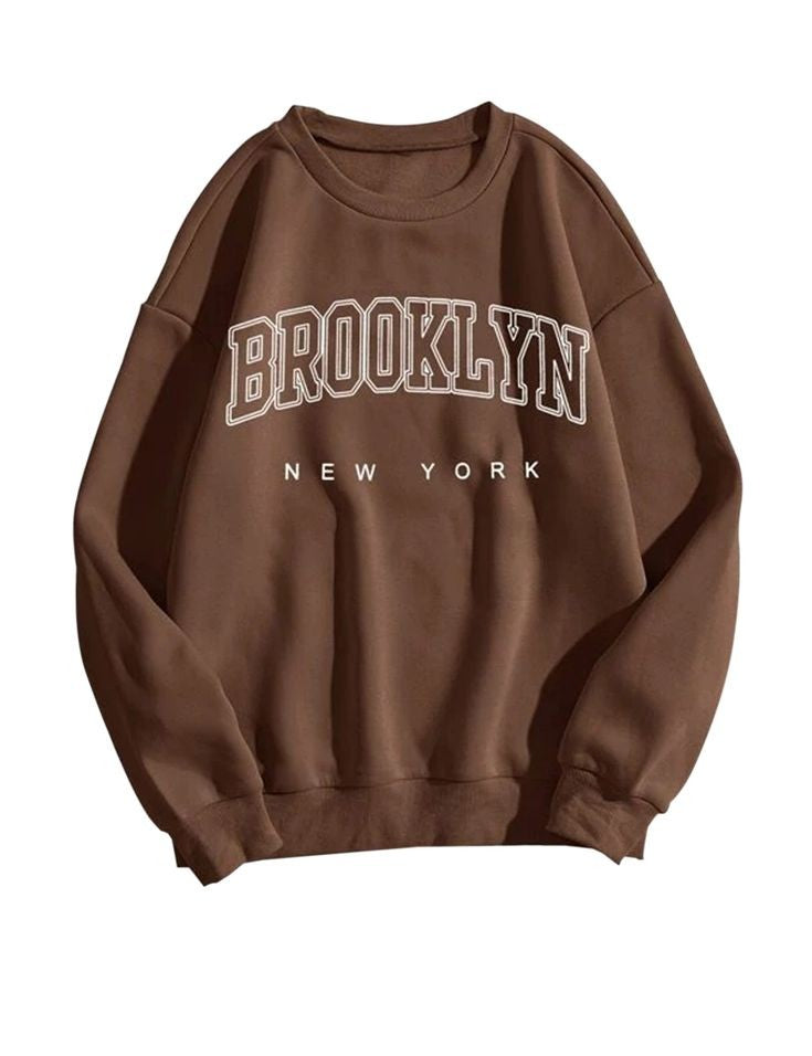 BROWN BROOKLYN SWEATSHIRT