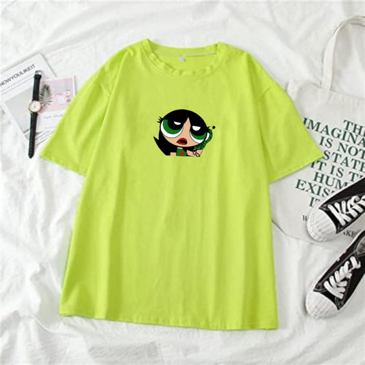 NEON GREEN TSHIRT WITH BUTTERCUP GREEN