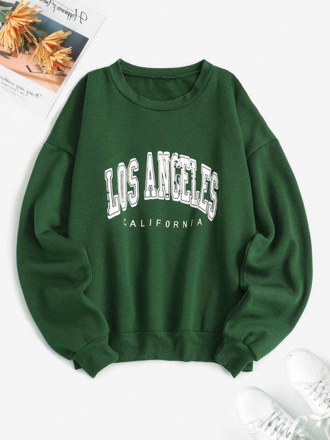 BOTTLE GREEN LOS ANGLES SWEATSHIRT