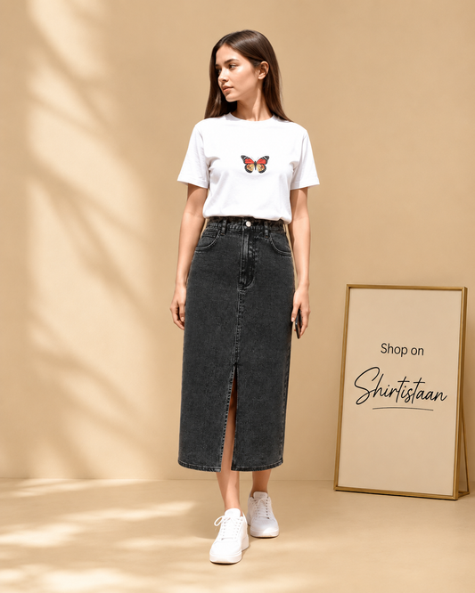 Malaysia Black Denim Skirt