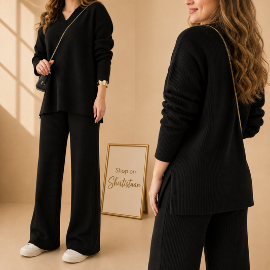 V-MATCHING DUO SET (BLACK COLOUR)