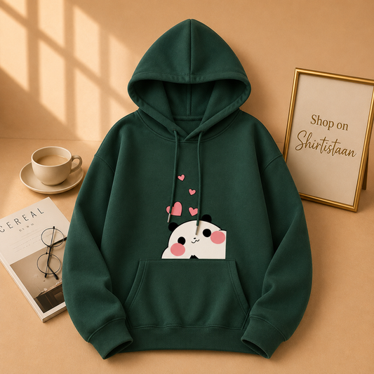 BOTTLE GREEN HOOD MITHO PANDA UPON POCKET