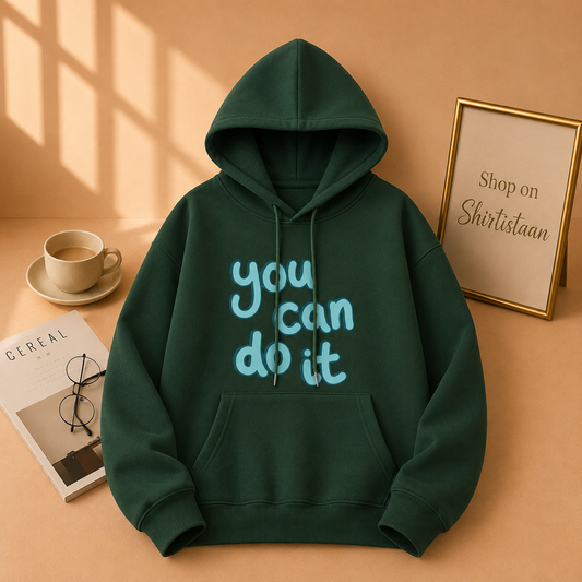 BOTTLE GREEN HOOD YOU CAN DO IT