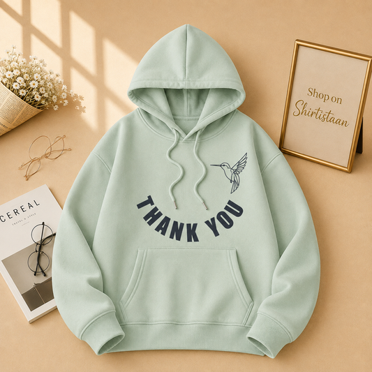 NO THANK YOU SEA GREEN HOOD