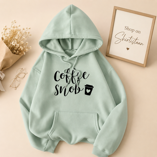 COFFEE SNOB SEA GREEN HOOD