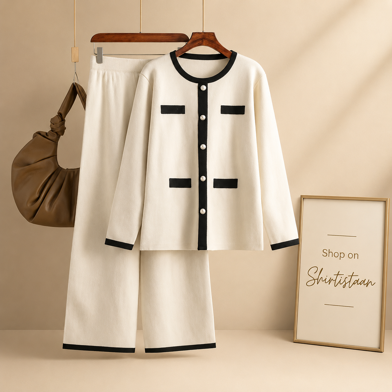 WHITE BUTTON TRACKSUIT