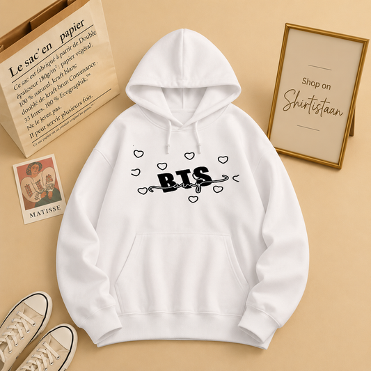 WHITE HOOD BTS HEART
