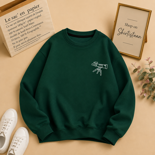 BOTTLES GREEN SWEATSHIRT SCOPE ON POCKET