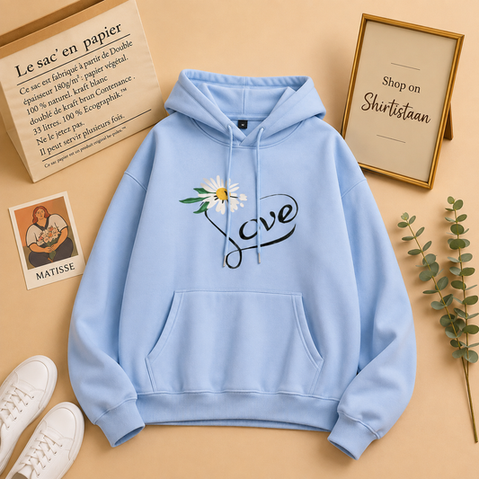 SKY BLUE HOOD LOVE SUNFLOWER