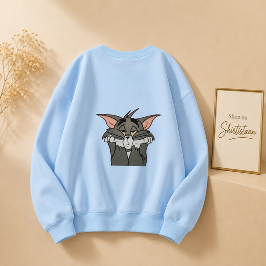 SKY BLUE SWEATSHIRT BORED TOM