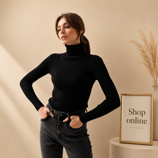 BLACK TURTLE NECK
