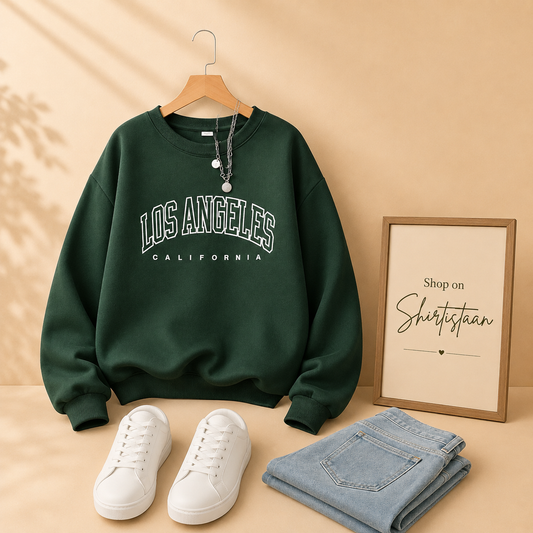 BOTTLES GREEN SWEATSHIRT LOS ANGELES