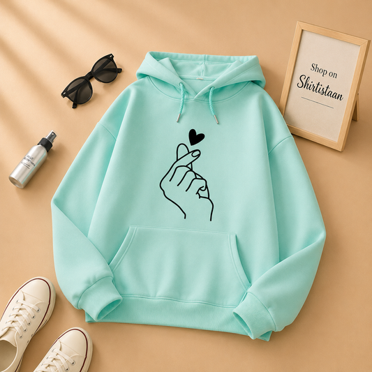 LOVE CHARM SEA GREEN HOOD