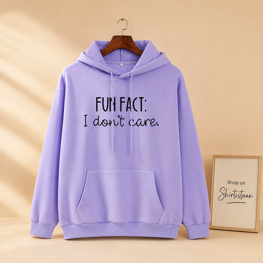 FUN FACT I DONT CARE LILAC HOOD