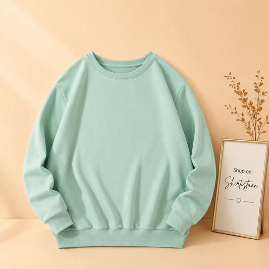 SEA GREEN PLAINSWEATSHIRT