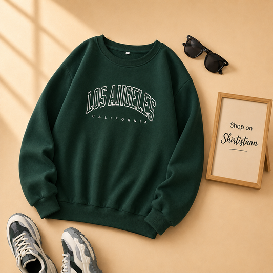 BOTTLE GREEN LOS ANGLES SWEATSHIRT