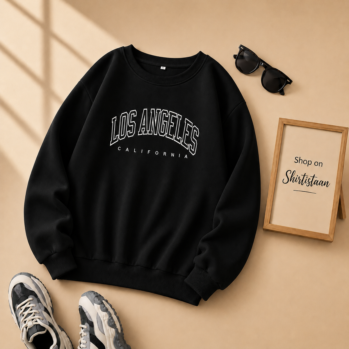 BLACK LOS ANGLES SWEATSHIRT