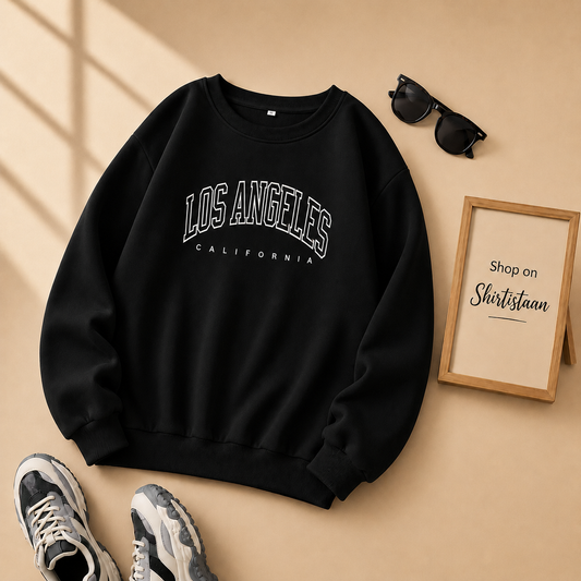 BLACK LOS ANGLES SWEATSHIRT