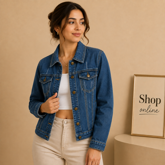 MID BLUE DENIM JACKET