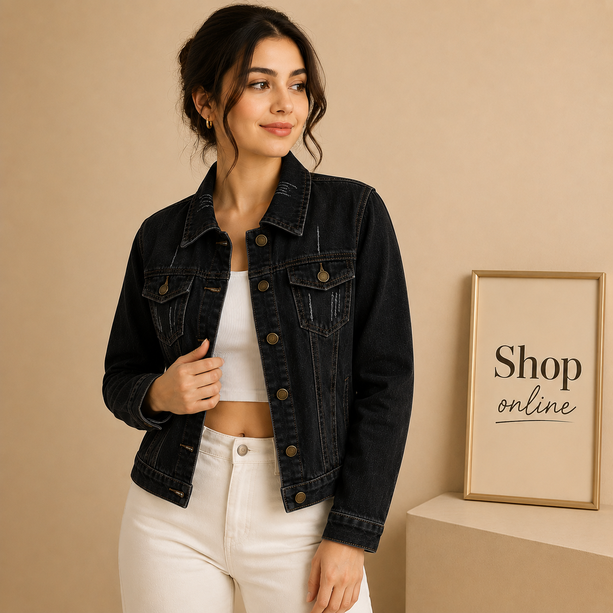 BLACK DENIM JACKET