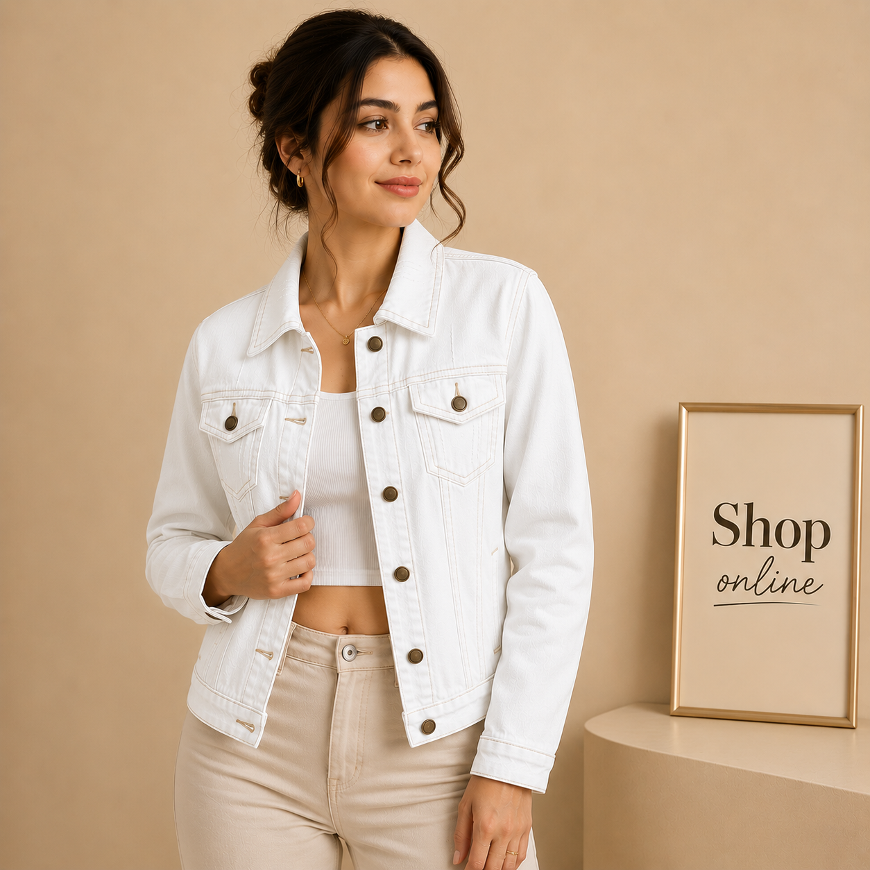 WHITE DENIM JACKET