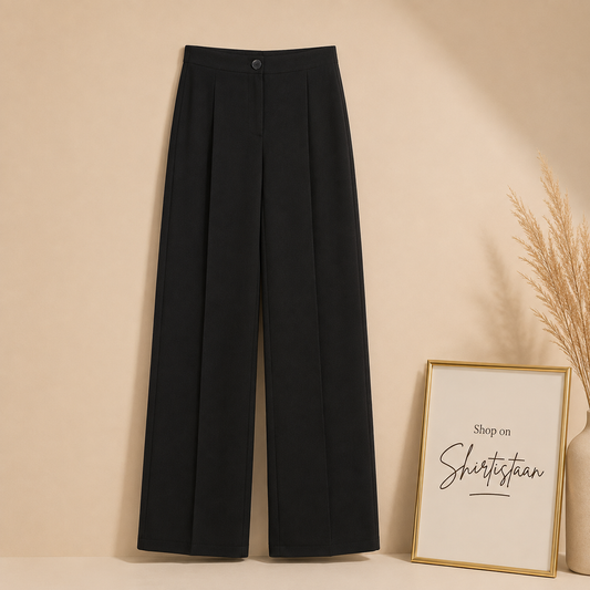 BLACK FORMAL PANT WIDE LEG