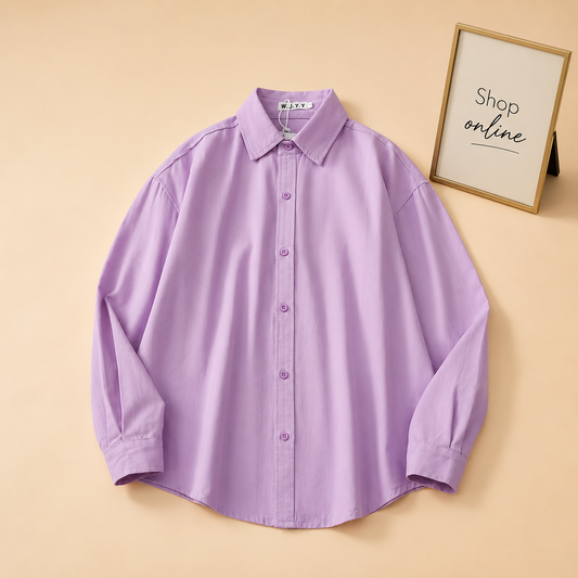 LILAC BUTTON DOWN SHIRT