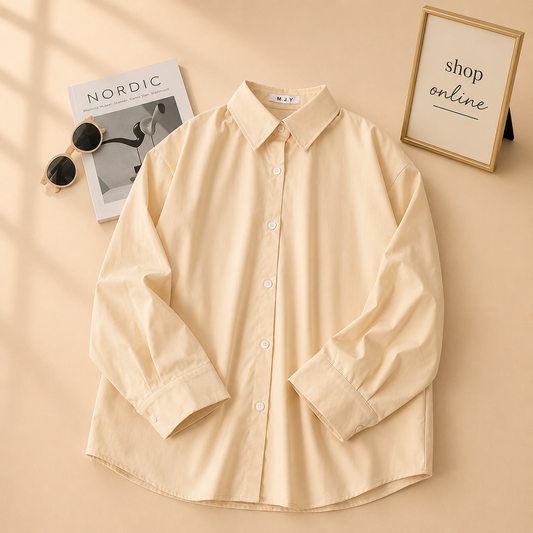 CREAM BUTTON DOWN SHIRT
