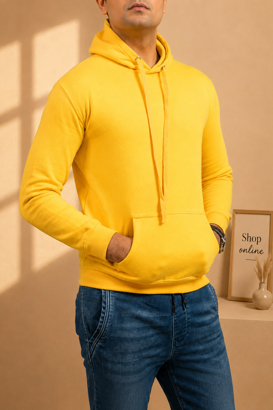 PLAIN YELLOW HOODIE