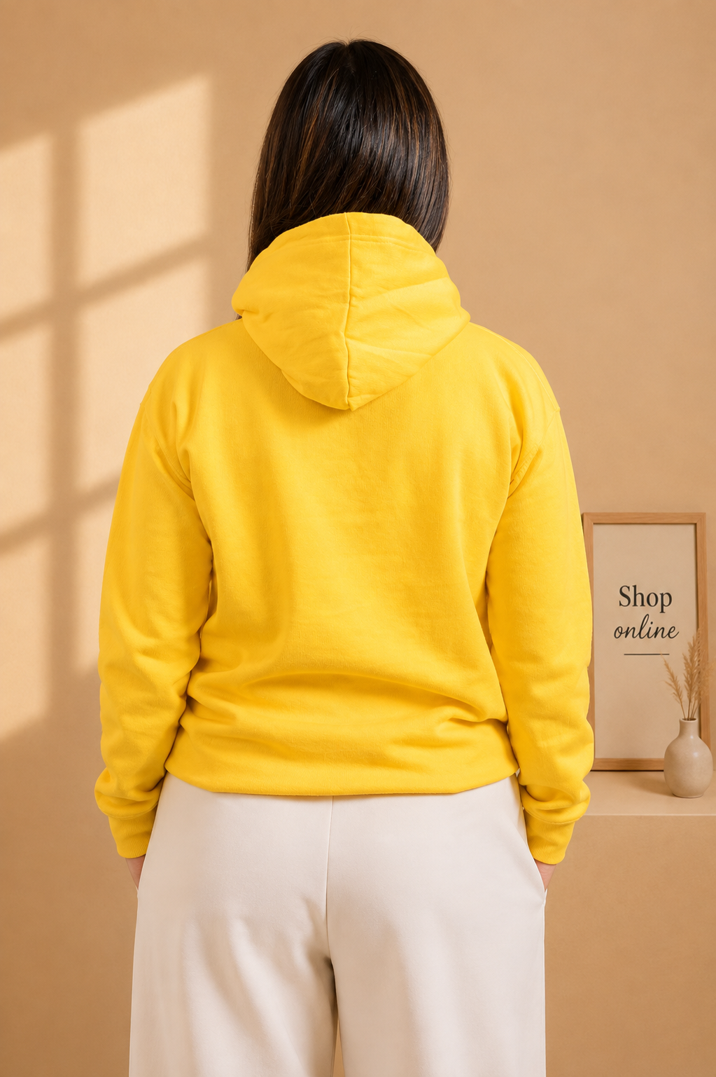 Basic Yellow Hoodie Women