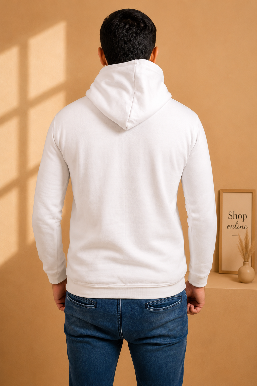 Basic White Hoodie Men