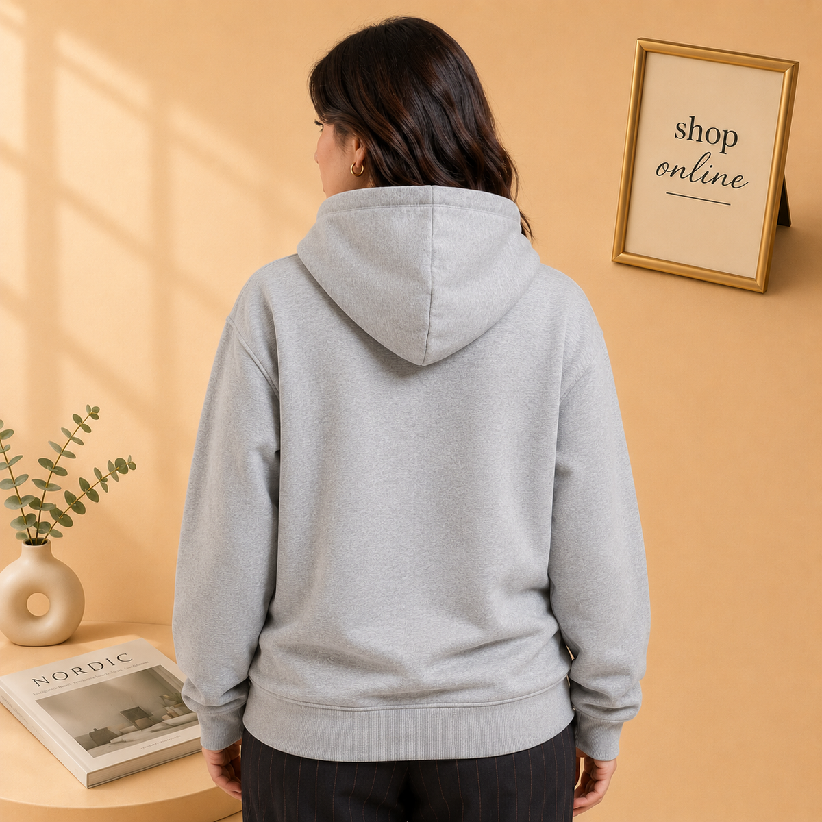 PLAIN GREY HOODIE