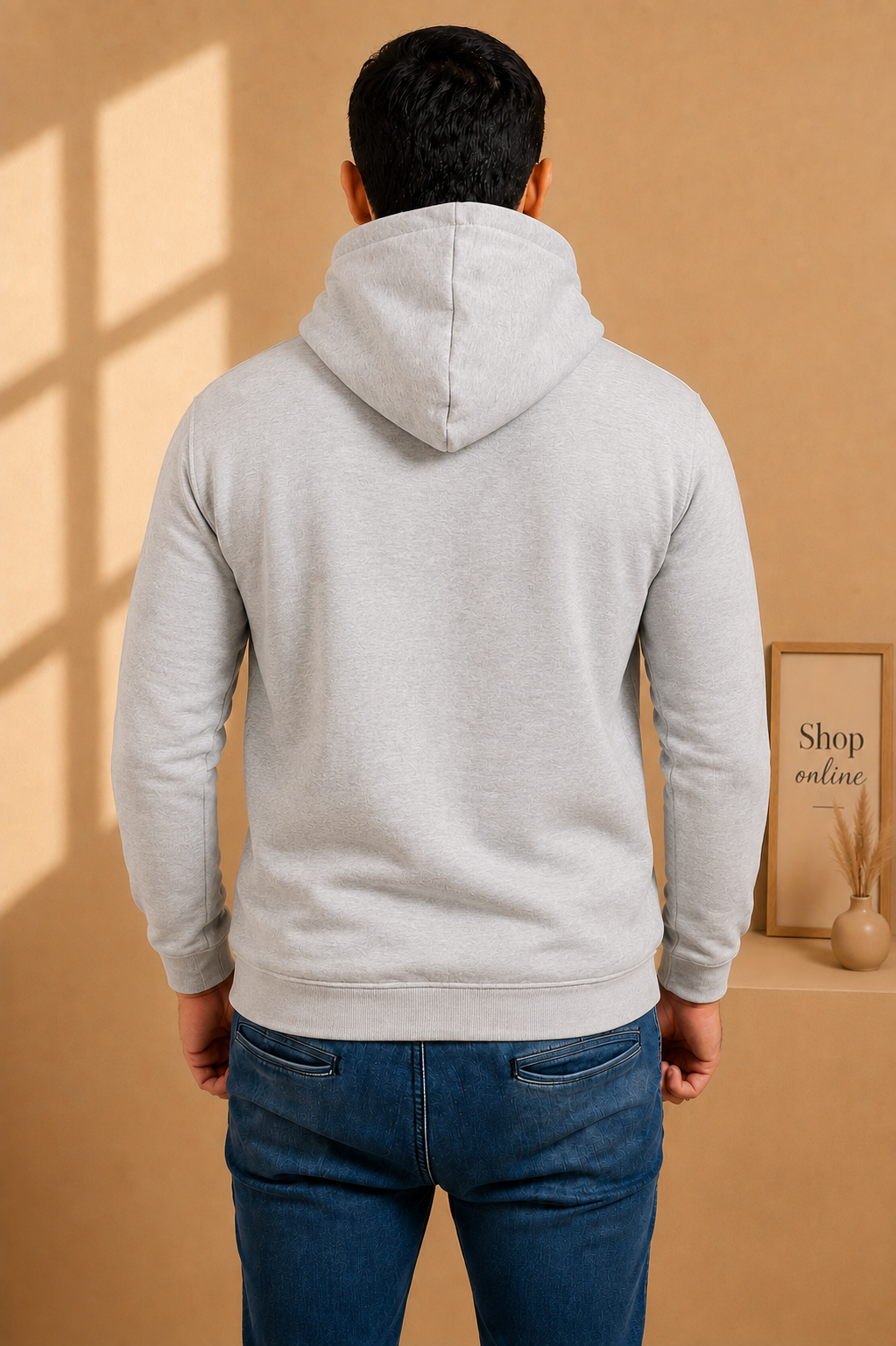 Basic Grey Hoodie  Men