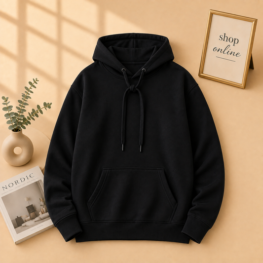 Basic Black Hoodie Women
