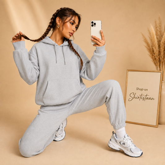 BASIC GREY HOOD TRACKSUIT