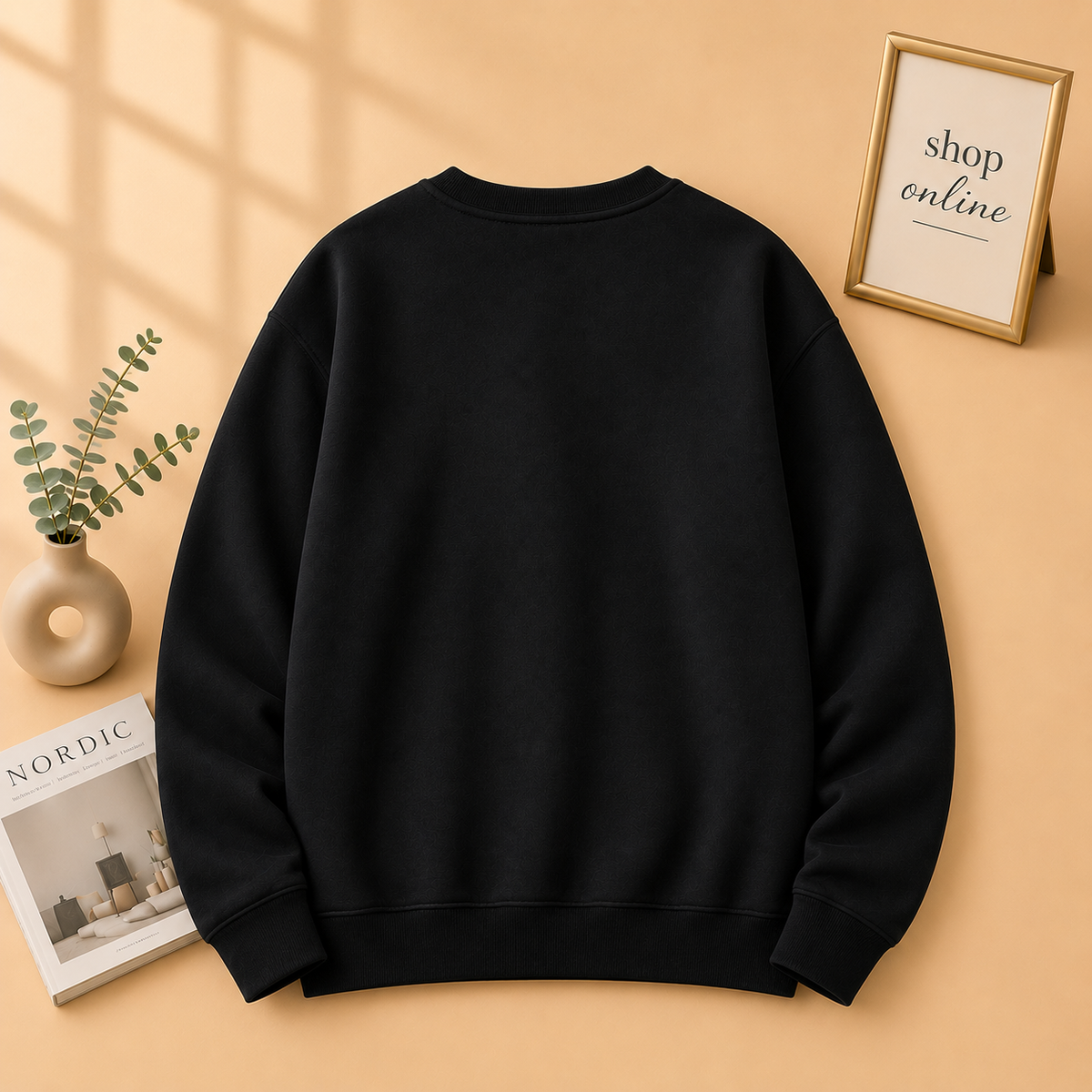 Basic Black Sweatshirt Men