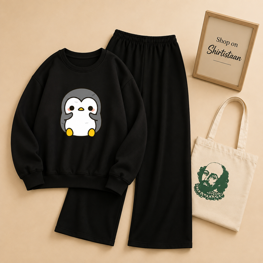 PIGEOUN BLACK SWEATSHIRT WITH FLAPPER TROUSER