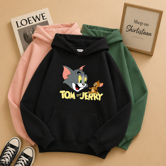 TOM JERRY BLACK HOODIE