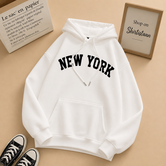 NEW YORK WHITE HOODIE
