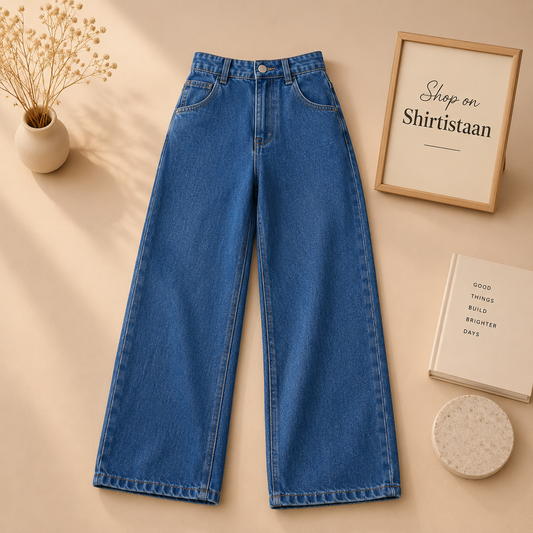 MID BLUE STRAIGHT JEANS
