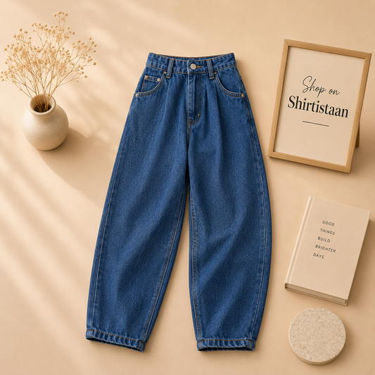MID BLUE MOM JEANS