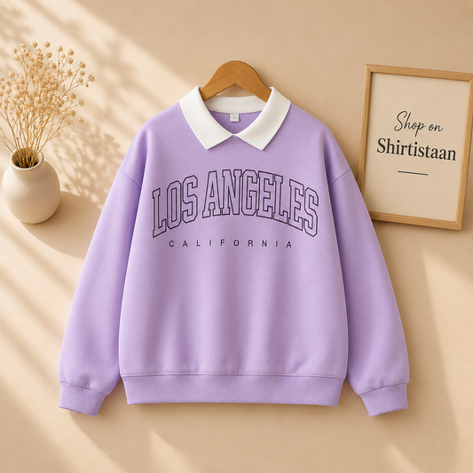 LILAC COLLAR SWEATSHIRT LOS ANGLES