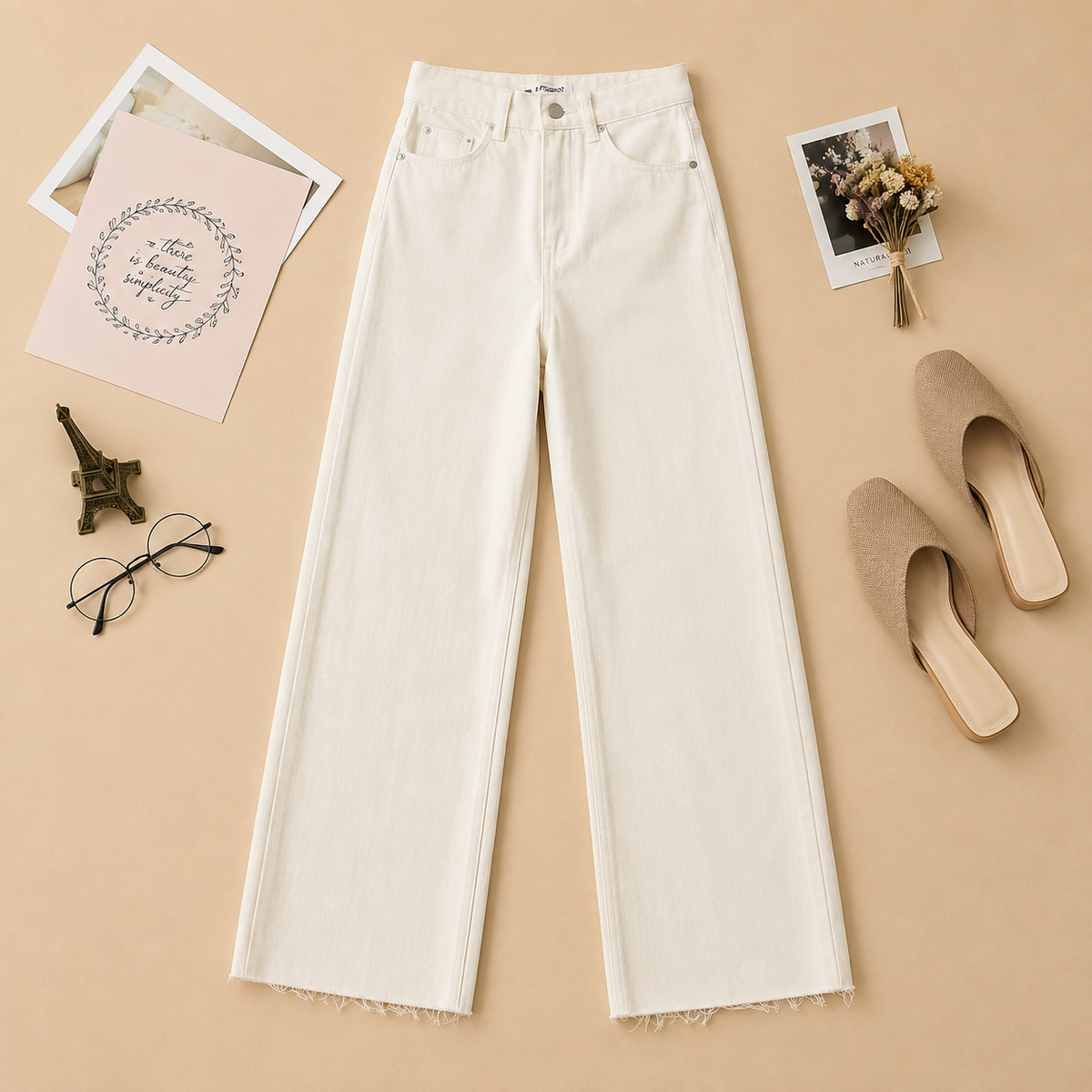 White Wide Leg Jeans