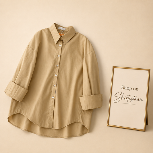 Beige Formal Shirt