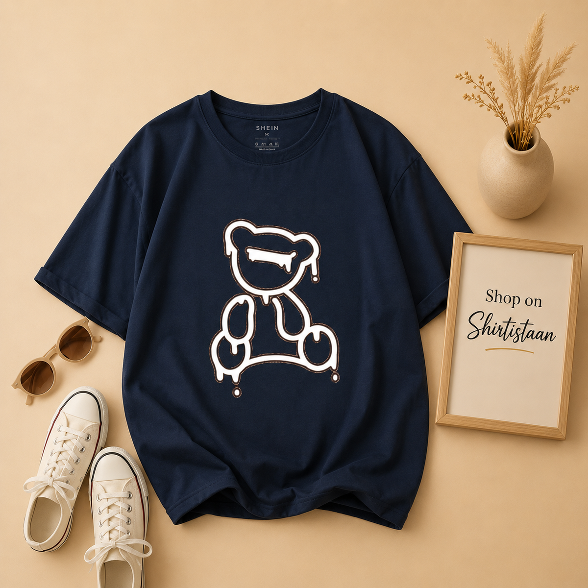 BIG BEAR ON BLACK TSHIRT