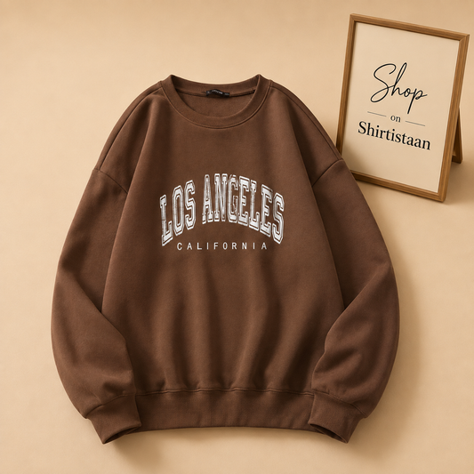 COFFEE BROWN LOS ANGLES SWEATSHIRT