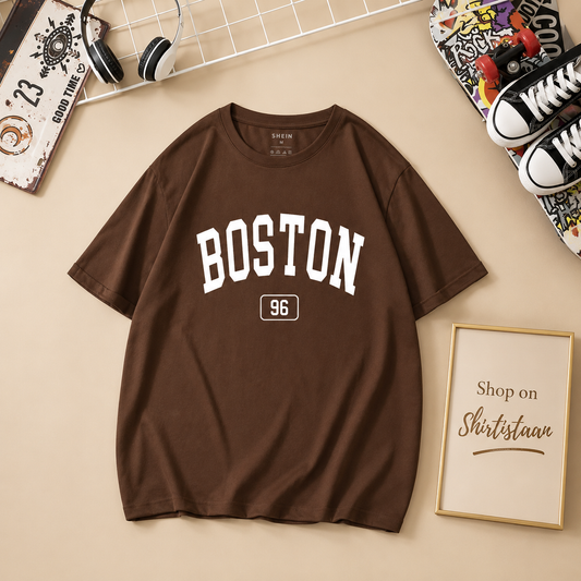 DARK BROWN TEE BOSTON